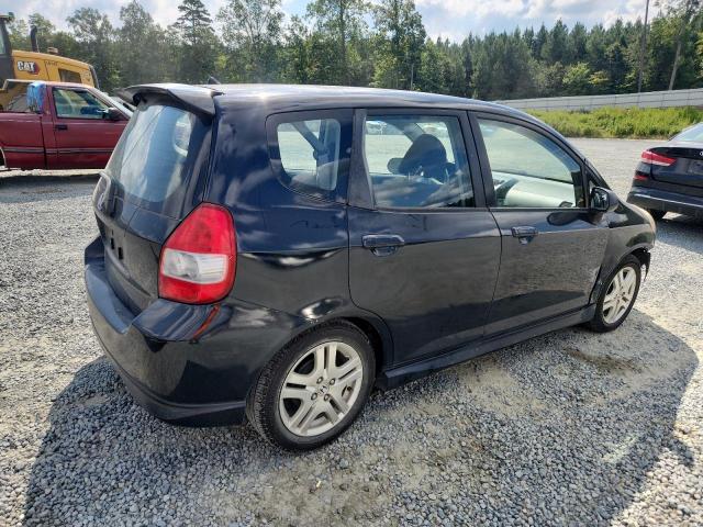 JHMGD38647S054606 - 2007 HONDA FIT S BLACK photo 3