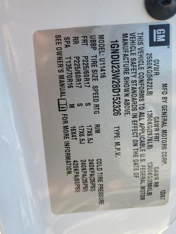 1GNDU23W28D152326 - 2008 CHEVROLET UPLANDER LS WHITE photo 13