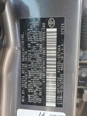 4T1BF1FK1HU311961 - 2017 TOYOTA CAMRY LE GRAY photo 12