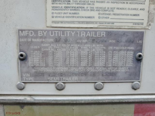 1UYVS24843U079411 - 2003 UTILITY VS2RA WHITE photo 10