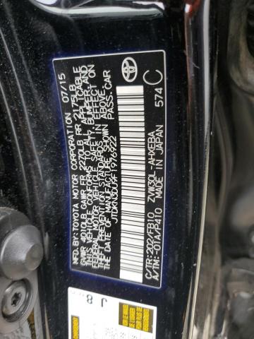 JTDKN3DU9F1976922 - 2015 TOYOTA PRIUS 黑色 照片 12