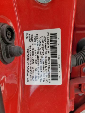 2HGFC2F82KH552058 - 2019 HONDA CIVIC SPORT Rot Foto 13