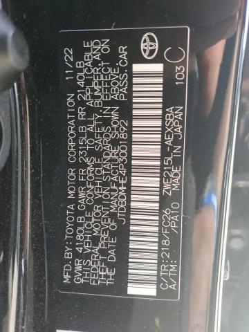 JTDBDMHE4P3001892 - 2023 TOYOTA COROLLA LE Qara foto 12