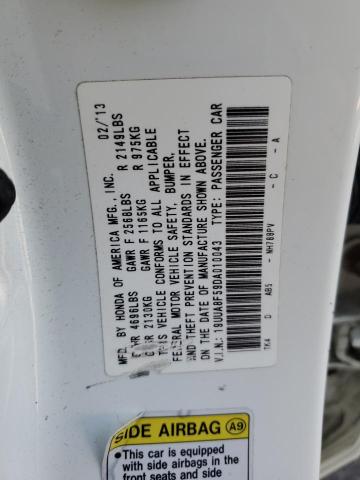19UUA8F59DA010043 - 2013 ACURA TL TECH WHITE photo 12