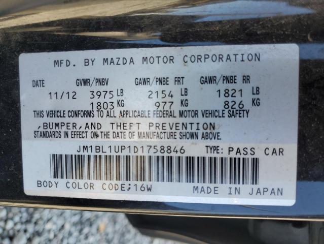 JM1BL1UP1D1758846 - 2013 MAZDA 3 I BLACK photo 12