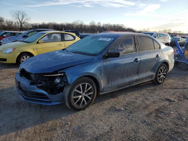 3VWD67AJ2GM342358 - 2016 VOLKSWAGEN JETTA SE BLUE photo 1