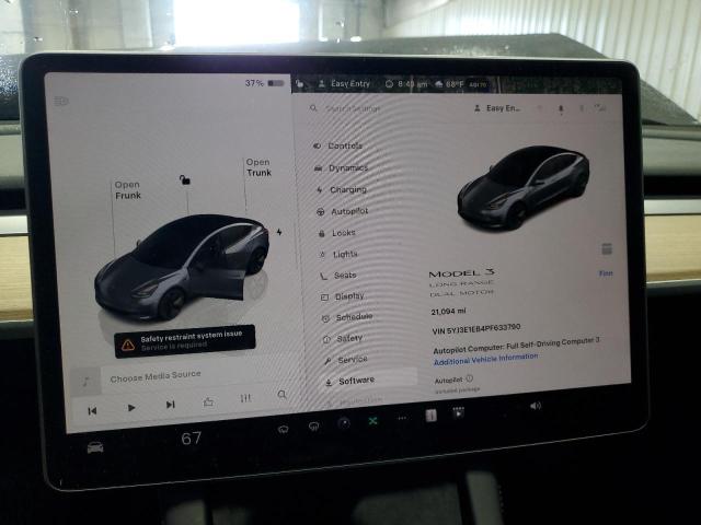 5YJ3E1EB4PF633790 - 2023 TESLA MODEL 3 Графитовый фото 9