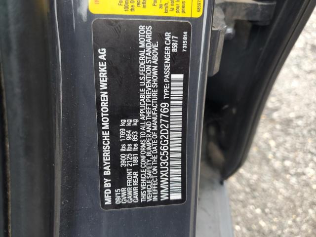 WMWXU3C56G2D27769 - 2016 MINI COOPER S Szary zdjęcie 12