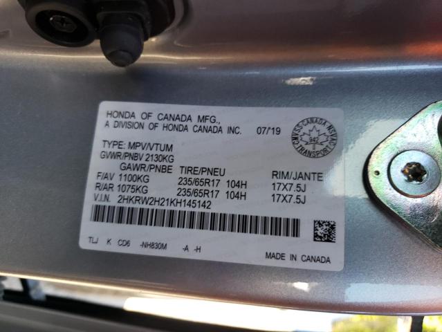 2HKRW2H21KH145142 - 2019 HONDA CR-V LX ვერცხლისფერი ფოტო 14