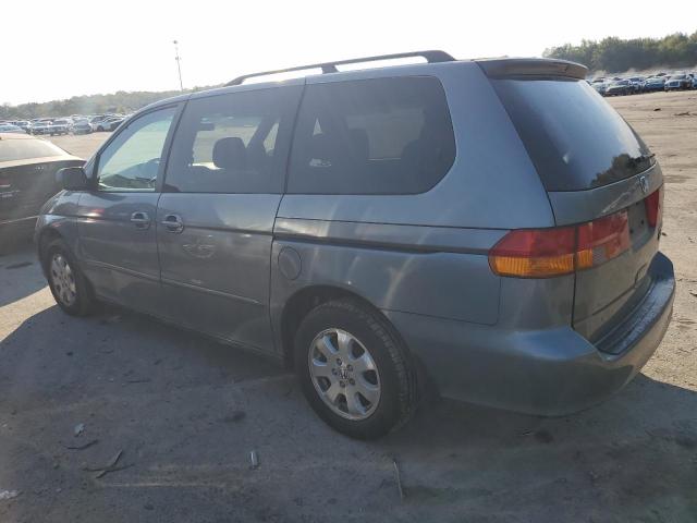 5FNRL18612B043442 - 2002 HONDA ODYSSEY EX BLUE photo 2
