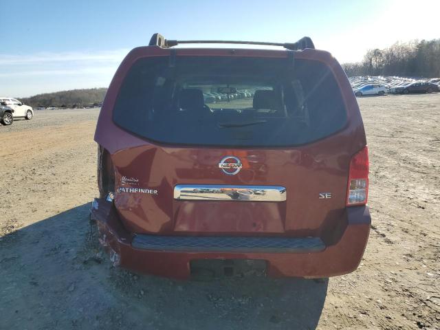 5N1AR18U46C608890 - 2006 NISSAN PATHFINDER LE RED photo 6