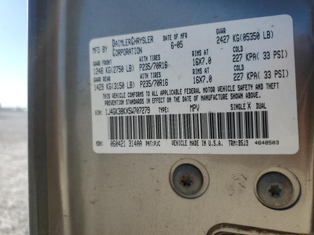 1J4GK38KX5W707279 - 2005 JEEP LIBERTY RENEGADE 金色 照片 13