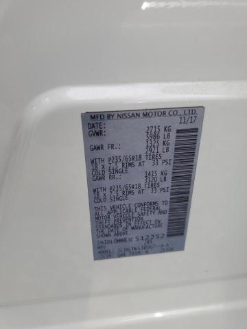 5N1DL0MM8JC512252 - 2018 INFINITI QX60 WHITE photo 13