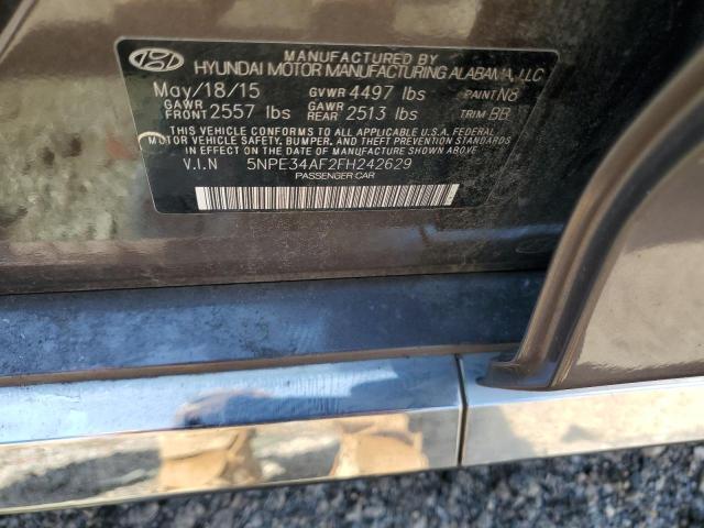 5NPE34AF2FH242629 - 2015 HYUNDAI SONATA SPORT BROWN photo 12