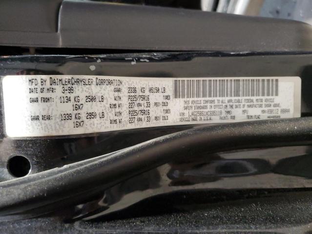 1J4G258S1XC695118 - 1999 JEEP GRAND CHER LAREDO შავი ფოტო 14