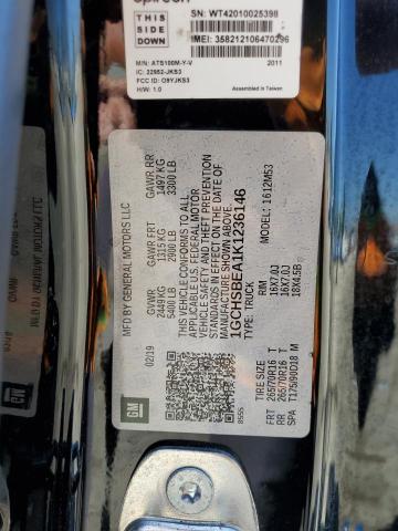 1GCHSBEA1K1236146 - 2019 CHEVROLET COLORADO BLACK photo 12