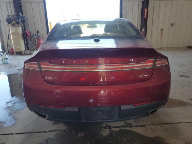 3LN6L2G91FR616179 - 2015 LINCOLN MKZ RED photo 6