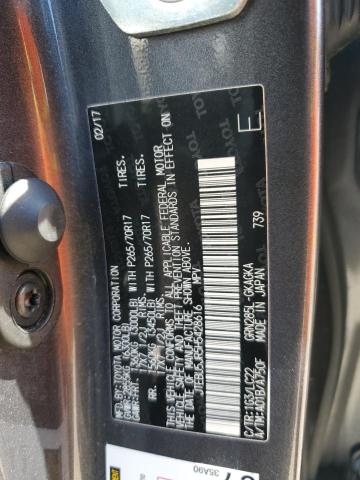 JTEBU5JR5H5428616 - 2017 TOYOTA 4RUNNER SR5/SR5 PREMIUM ნაცრისფერი ფოტო 14