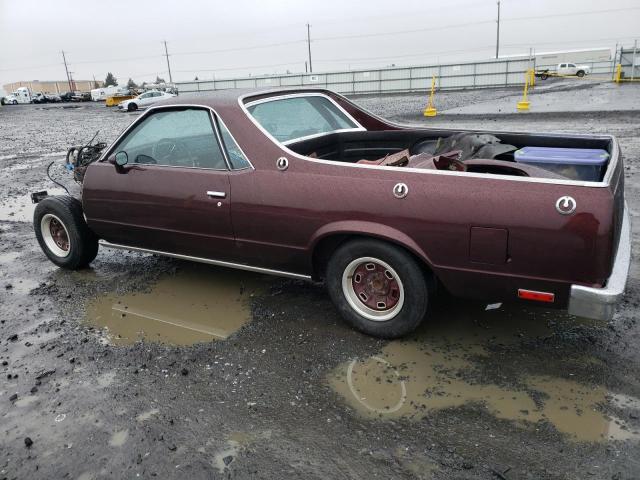 1GCCW80K08Z440231 - 1981 CHEVROLET EL CAMINO BURGUNDY photo 2