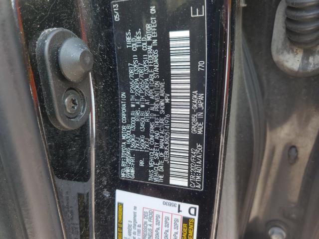 JTEBU5JRXD5141976 - 2013 TOYOTA 4RUNNER SR5 BLACK photo 13