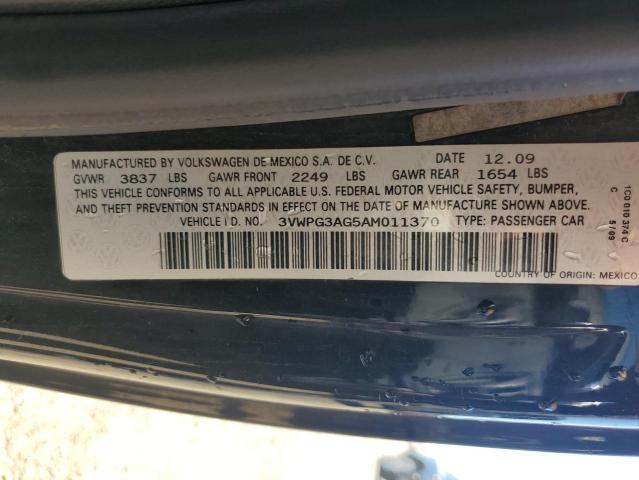 3VWPG3AG5AM011370 - 2010 VOLKSWAGEN NEW BEETLE 黑色 照片 12