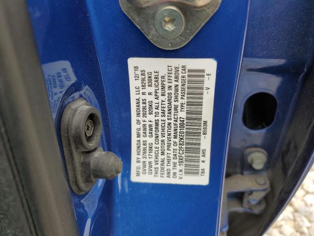 19XFC2F82KE010047 - 2019 HONDA CIVIC SPORT 蓝色 照片 13