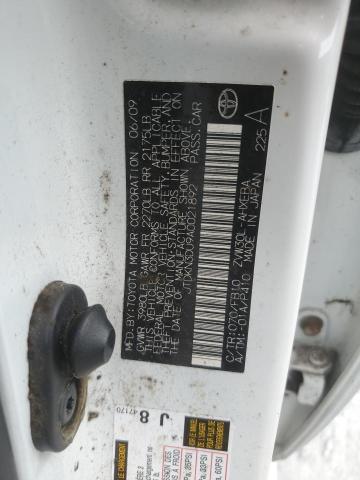 JTDKN3DU9A0021892 - 2010 TOYOTA PRIUS 白色 照片 12