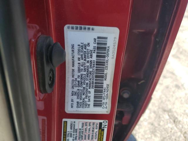 1NXBR32E55Z378433 - 2005 TOYOTA COROLLA CE 红色 照片 12