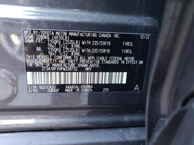 2T3A1RFVXPW338732 - 2023 TOYOTA RAV4 XLE PREMIUM GRAY photo 13