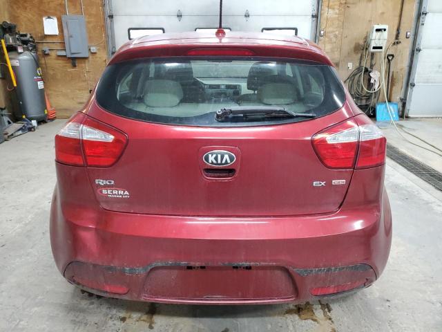 KNADM5A34D6231415 - 2013 KIA RIO LX RED photo 6