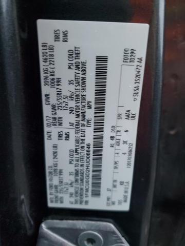 1FMCU0GD2HUD08846 - 2017 FORD ESCAPE SE GRAY photo 12