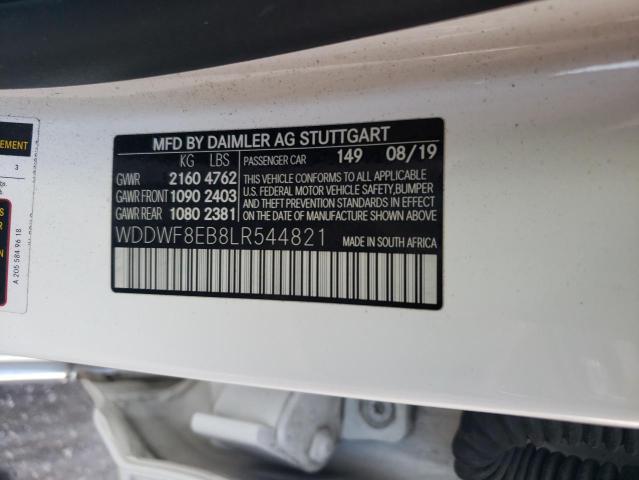 WDDWF8EB8LR544821 - 2020 MERCEDES-BENZ C 300 4MATIC WHITE photo 12