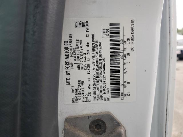 NM0LS7E21K1404705 - 2019 FORD TRANSIT CONNECT XL Beyaz fotoğraf 12