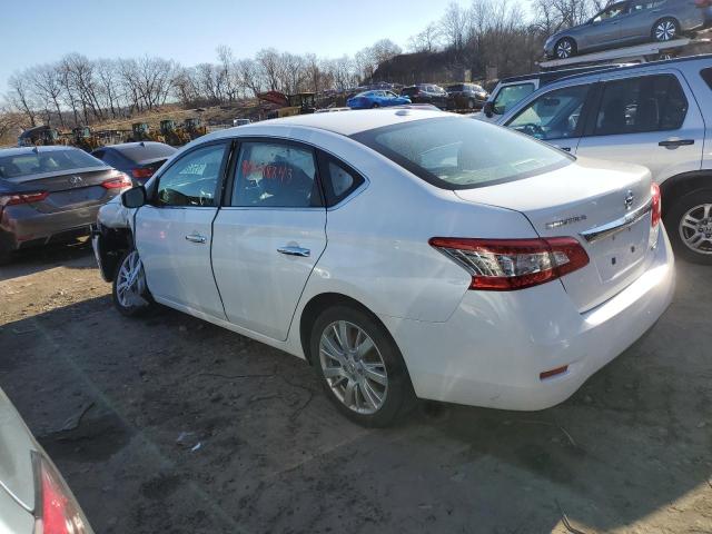 3N1AB7AP7EY272466 - 2014 NISSAN SENTRA S WHITE photo 2