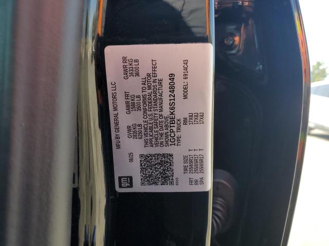 1GCPTBEK6S1248049 - 2025 CHEVROLET COLORADO BLACK photo 12