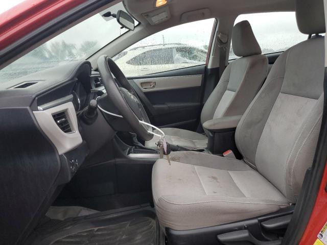 2T1BURHE4FC339098 - 2015 TOYOTA COROLLA L RED photo 7