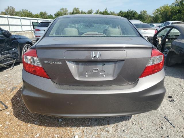 19XFB2F56CE013043 - 2012 HONDA CIVIC LX ნაცრისფერი ფოტო 6