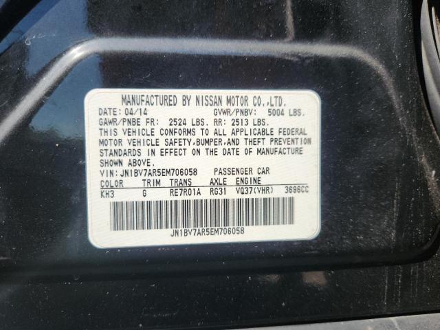 JN1BV7AR5EM706058 - 2014 INFINITI Q50 BASE BLACK photo 12