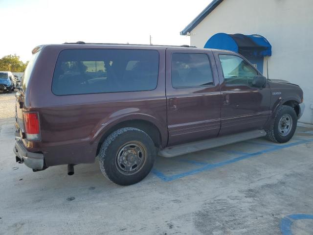1FMNU42S61EA09186 - 2001 FORD EXCURSION LIMITED BURGUNDY photo 3