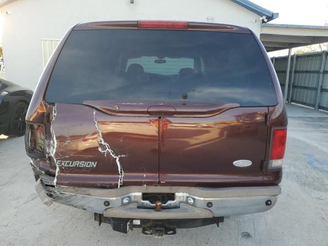 1FMNU42S61EA09186 - 2001 FORD EXCURSION LIMITED BURGUNDY photo 6