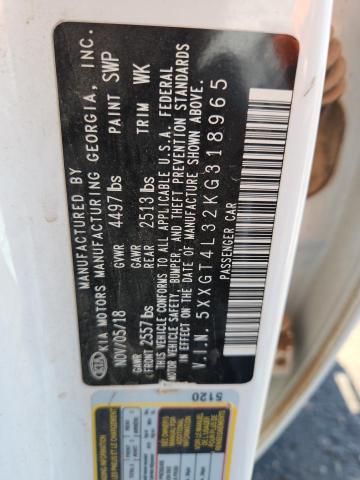 5XXGT4L32KG318965 - 2019 KIA OPTIMA LX 白色 照片 13