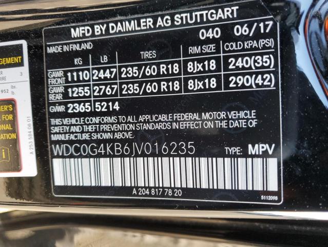 WDC0G4KB6JV016235 - 2018 MERCEDES-BENZ GLC 300 4MATIC BLACK photo 13
