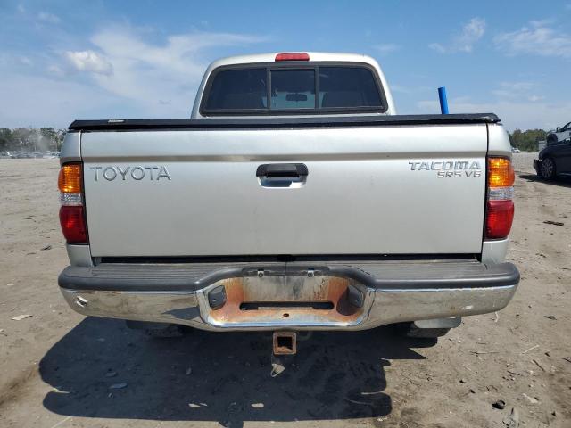5TEHN72N42Z032569 - 2002 TOYOTA TACOMA DOUBLE CAB SILVER photo 6
