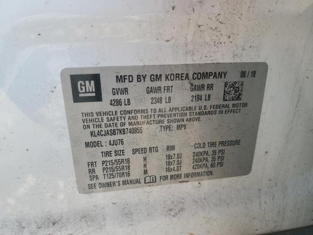 KL4CJASB7KB740855 - 2019 BUICK ENCORE PREFERRED 白色 照片 13