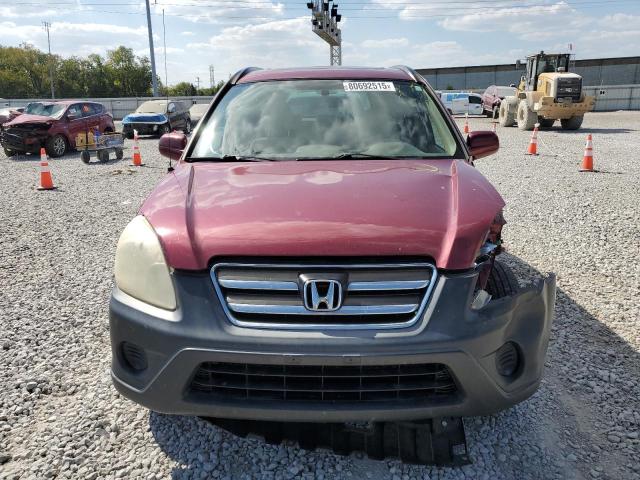 SHSRD78806U409911 - 2006 HONDA CR-V EX Темно-червоний фото 5