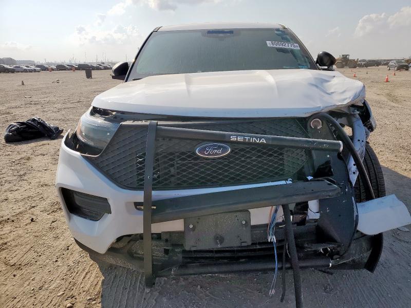 1FM5K8AB8PGB37778 - 2023 FORD EXPLORER POLICE INTERCEPTOR Blanco foto 5