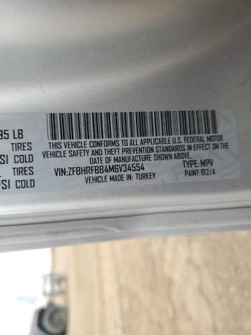 ZFBHRFBB4M6V34554 - 2021 RAM PROMASTER SLT Argent photo 12