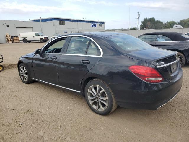 55SWF4KB1HU222279 - 2017 MERCEDES-BENZ C 300 4MATIC BLACK photo 2