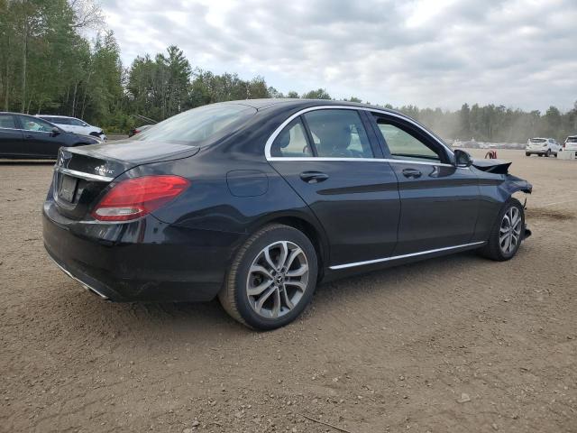 55SWF4KB1HU222279 - 2017 MERCEDES-BENZ C 300 4MATIC BLACK photo 3