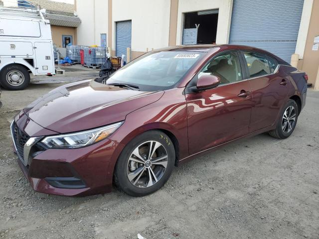 3N1AB8CV6NY290670 - 2022 NISSAN SENTRA SV BURGUNDY photo 1